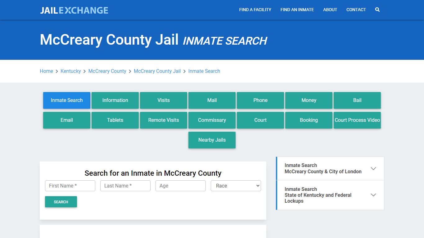 McCreary County Jail, KY Inmate Search: Roster & Mugshots