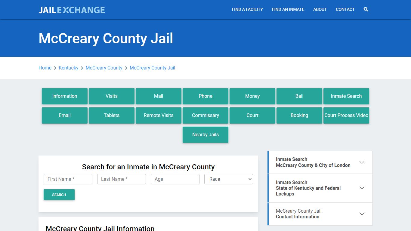 McCreary County Jail Roster Lookup, KY, Inmate Search